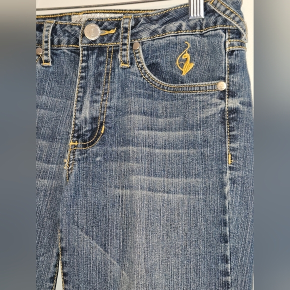 Phat Fashions Silver Label Bootcut Mid-Rise Blue Jeans,  Sz 7 Juniors - Picture 7 of 12